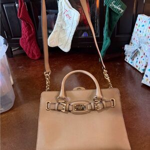 Michael Kors Tan Crossbody Bag with Gold Accents
